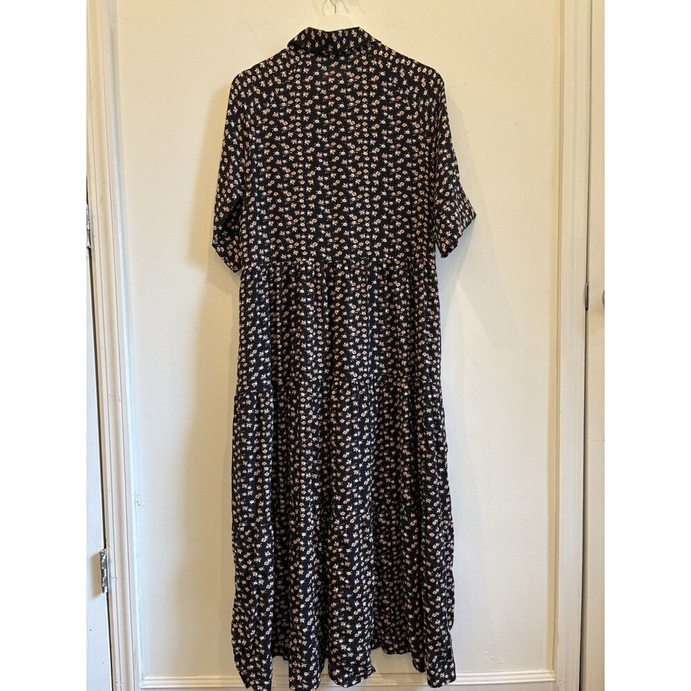 Ella Simone Ditsy Floral Midi Dress M Rayon Cottage Country Peasant - Picture 2 of 6